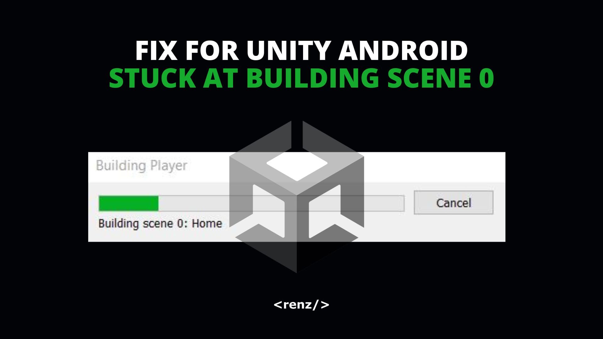 Fix for Unity Android Stuck at Building Scene 0