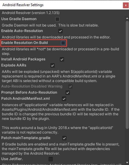 Fix for Unity Android Stuck at Building Scene 0