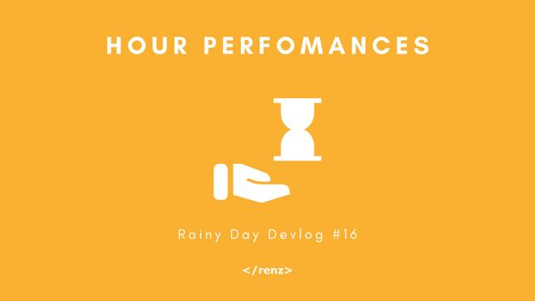 Did you Know This About Hour Performances in Rainy Day? | Indie Game Devlog #16